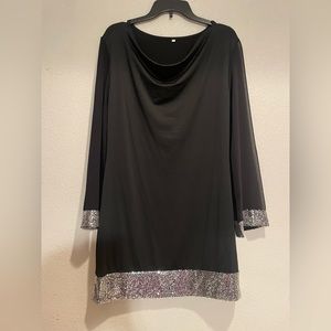 Black sequin dress